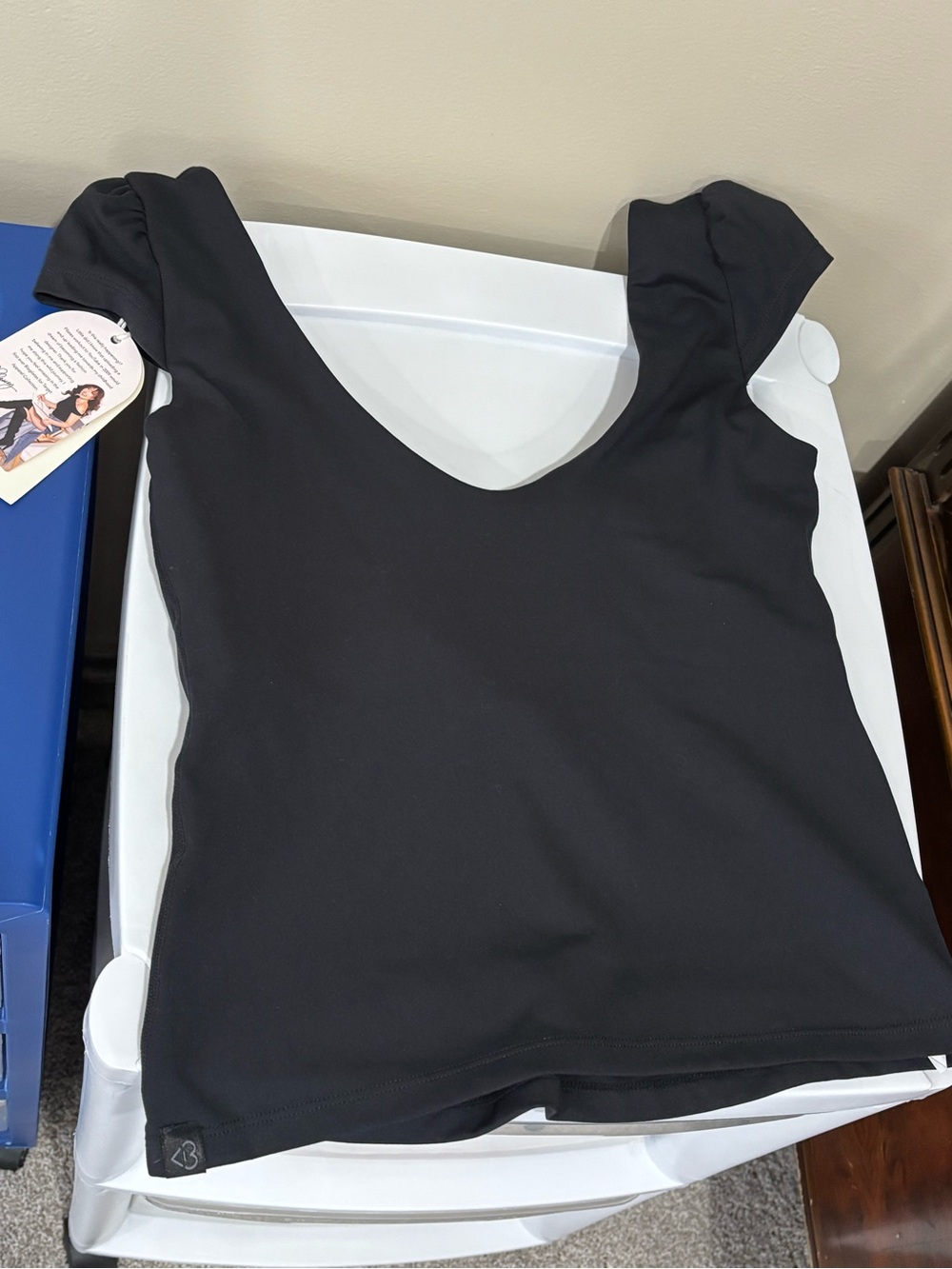 Studio McGee Black Short Sleeve V-Neck Tee - Picture 4 of 5